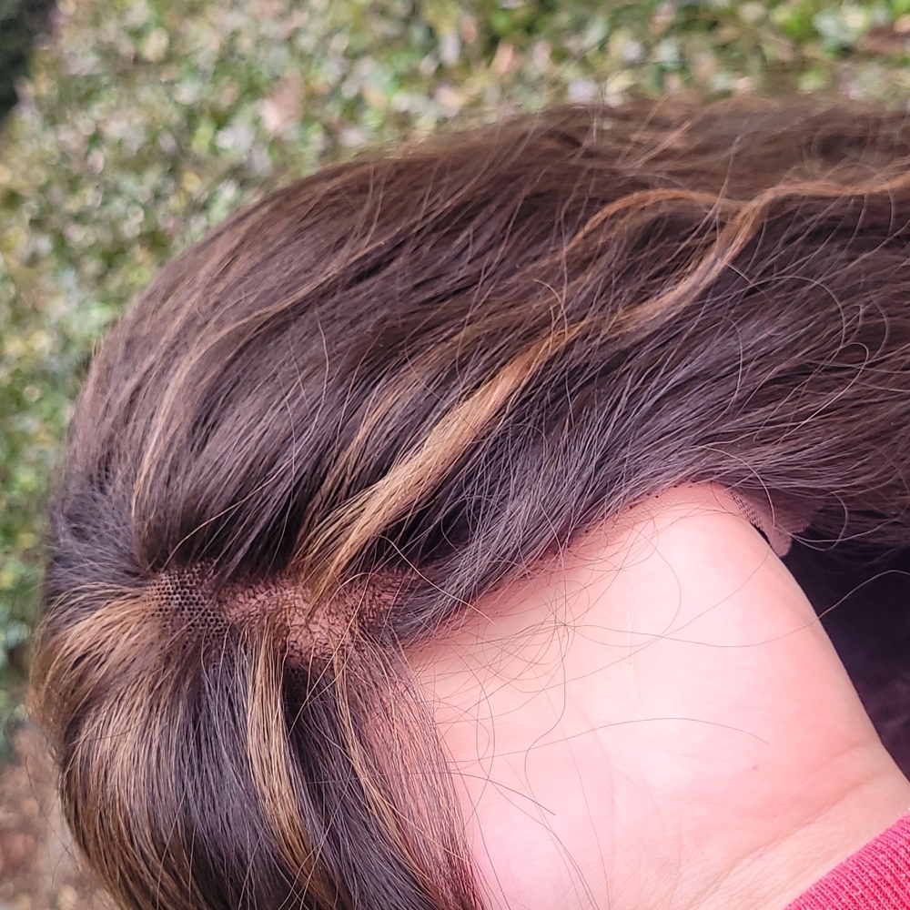 Brown curly highlights Lacefront Swisslace 2019